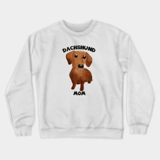 Watercolor cute dachshund puppy big eyes kawaii Crewneck Sweatshirt